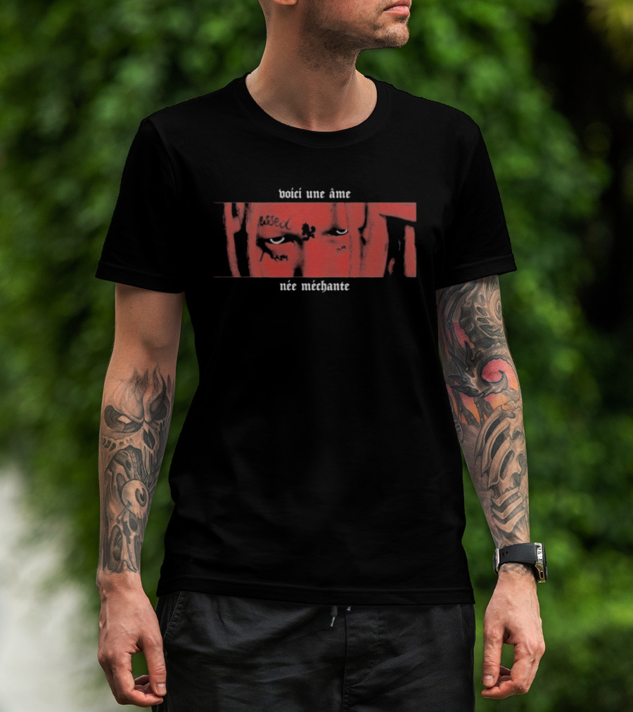Ouija Macc Tattooed Face The Happening Red Eyes T-Shirt