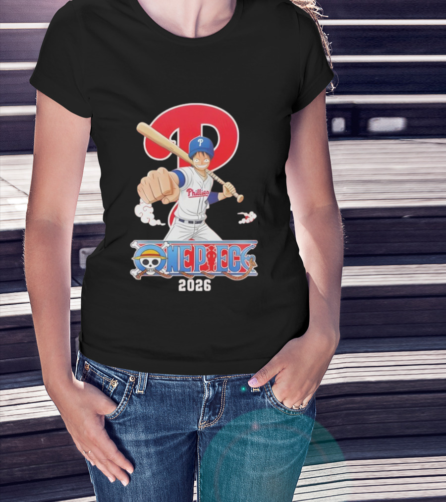 Philadelphia Phillies One Piece Crossover 2026 T-Shirt