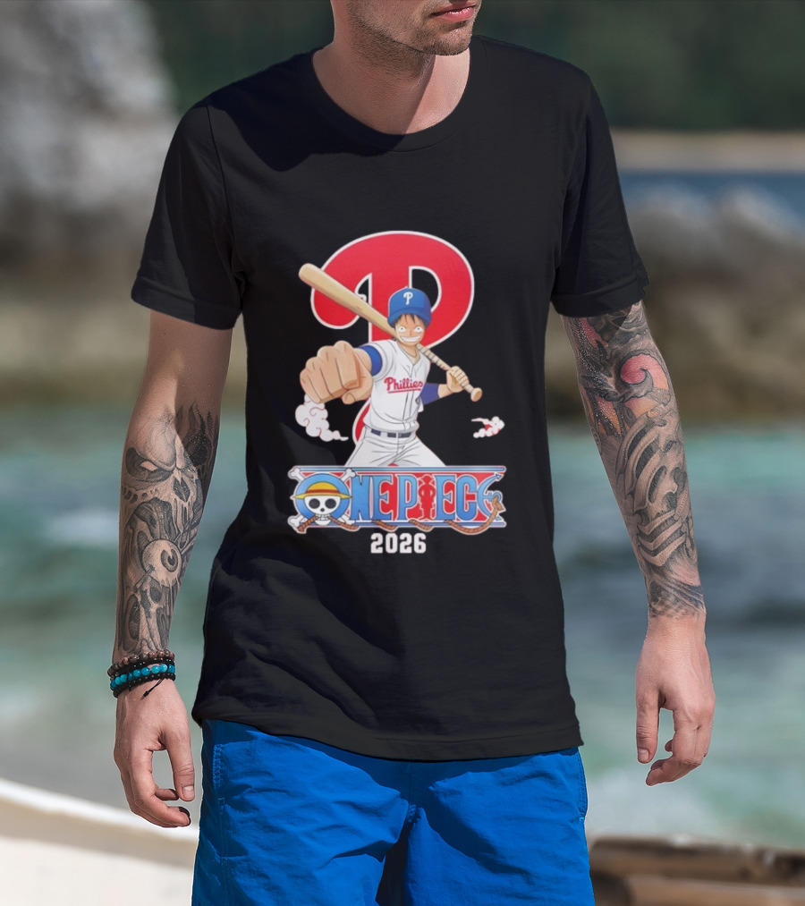 Philadelphia Phillies One Piece Crossover 2026 T-Shirt