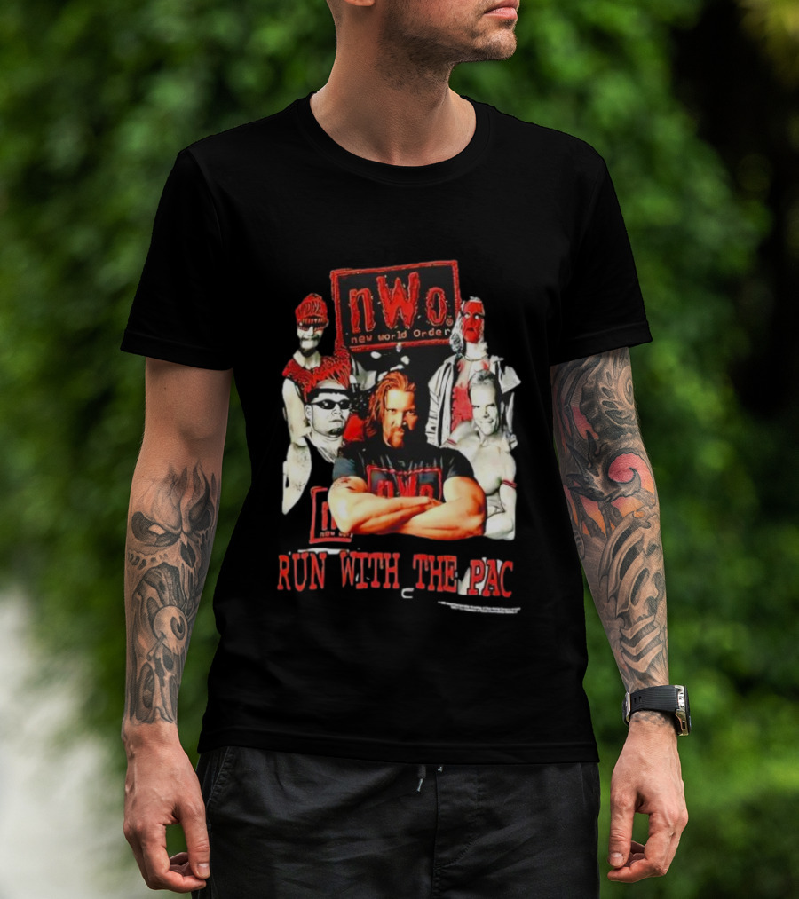 WCW NWo New World Order Wolfpac Run With The Pac T-Shirt