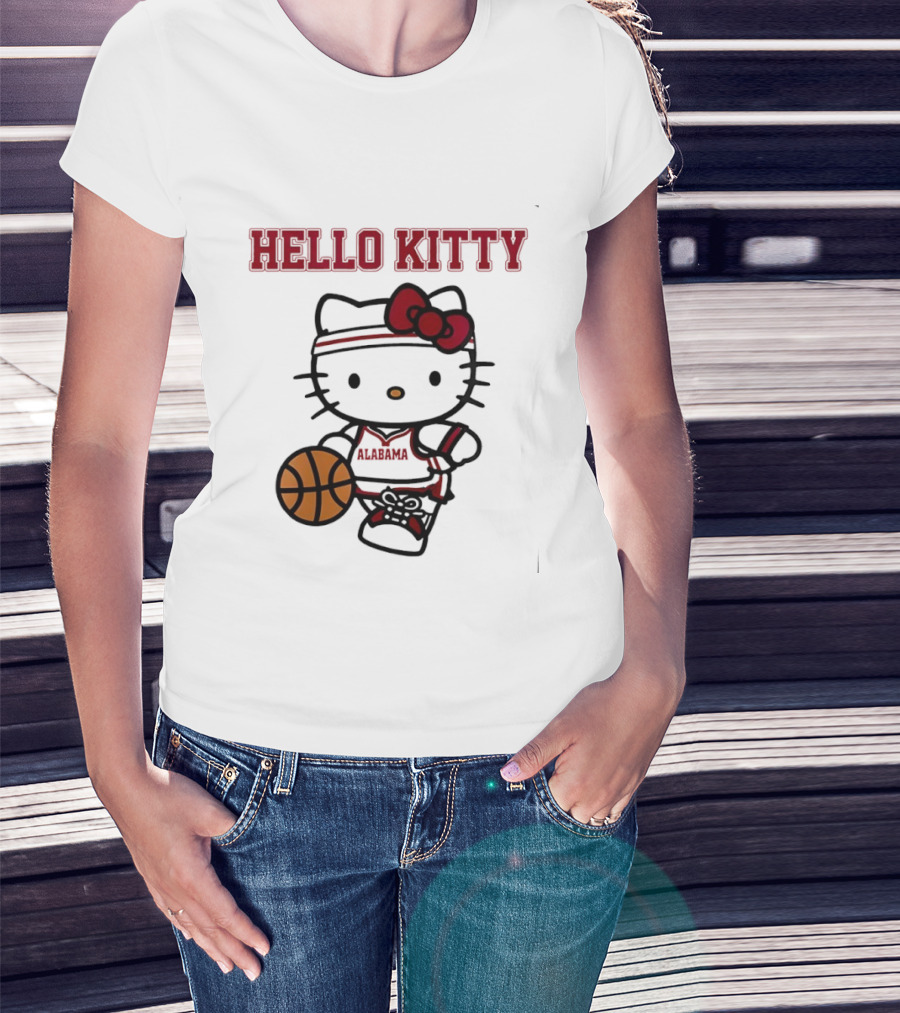 Alabama Basketball Hello Kitty Collaboration Night T-Shirt