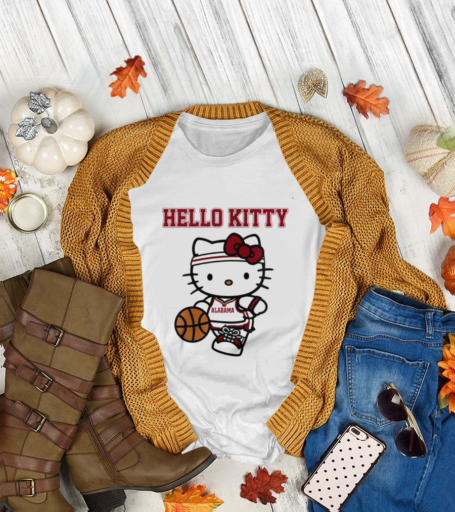 Alabama Basketball Hello Kitty Collaboration Night T-Shirt