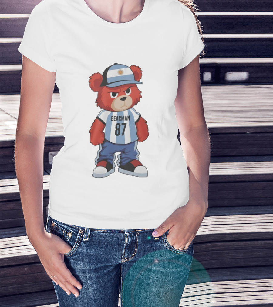 Bearman 87 Argentina Football Bear Oliver T-Shirt