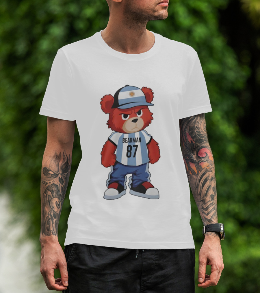 Bearman 87 Argentina Football Bear Oliver T-Shirt