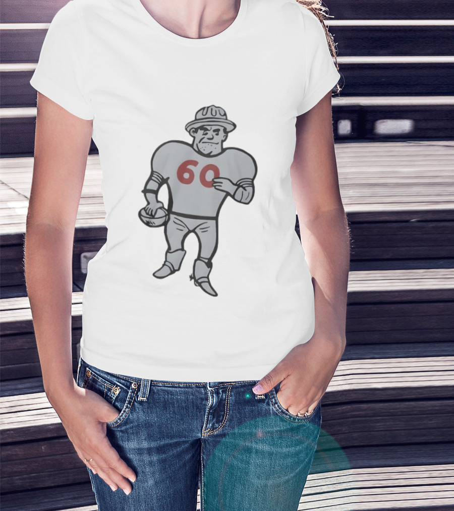 Houston Oilers Football Player Cartoon Character 60 T-Shirt