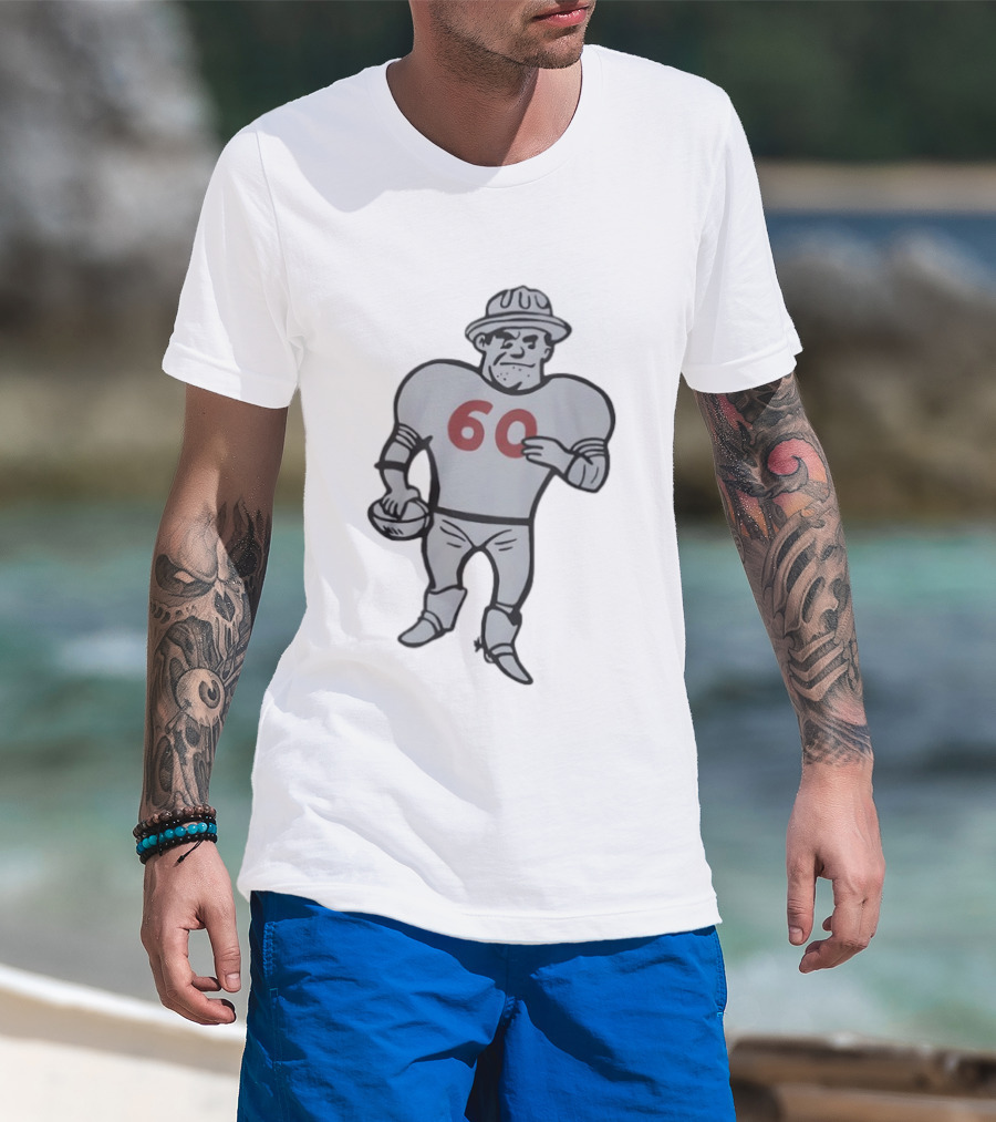 Houston Oilers Football Player Cartoon Character 60 T-Shirt