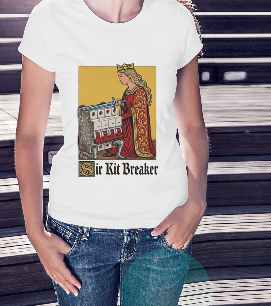 Sir Kit Breaker Queen Of Swords Knight Tarot Crown T-Shirt
