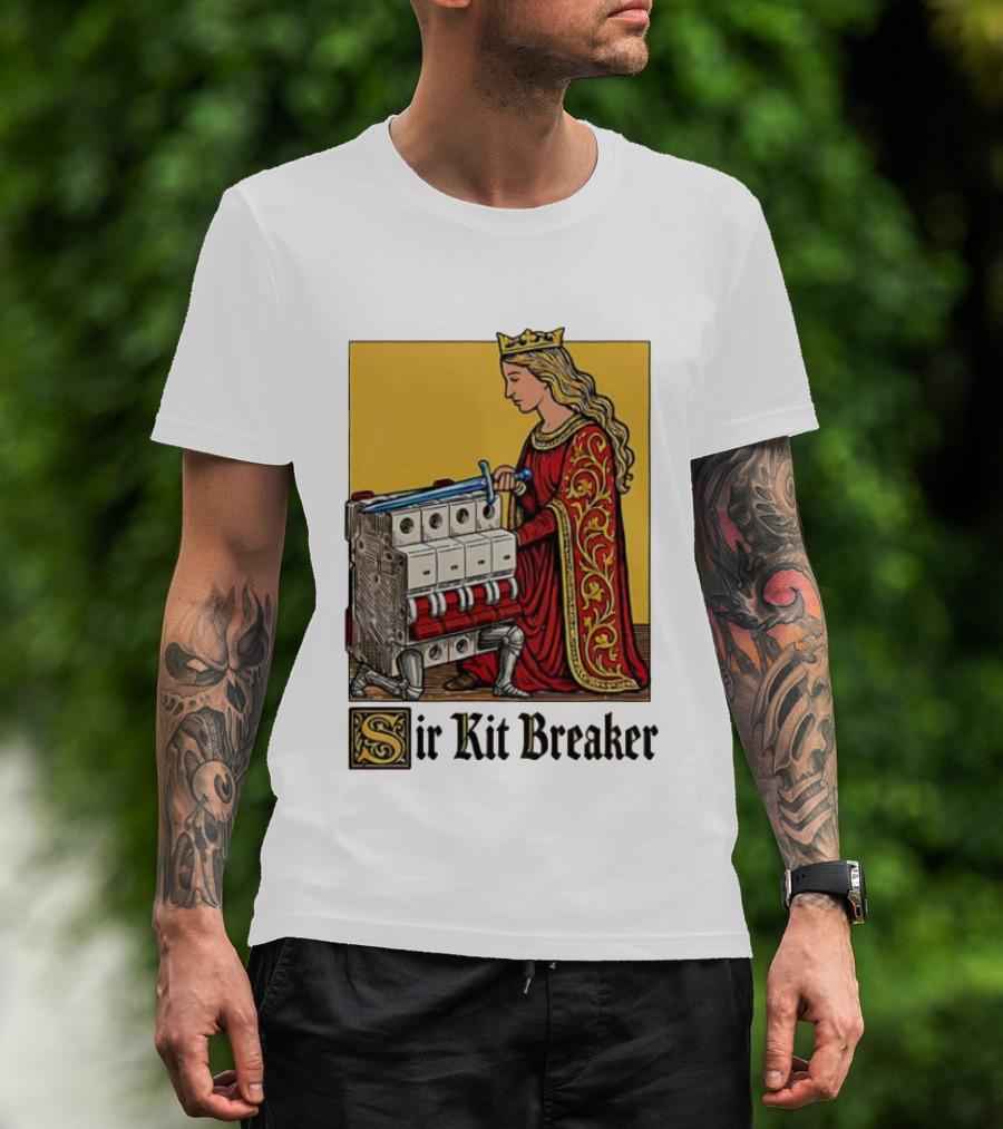 Sir Kit Breaker Queen Of Swords Knight Tarot Crown T-Shirt