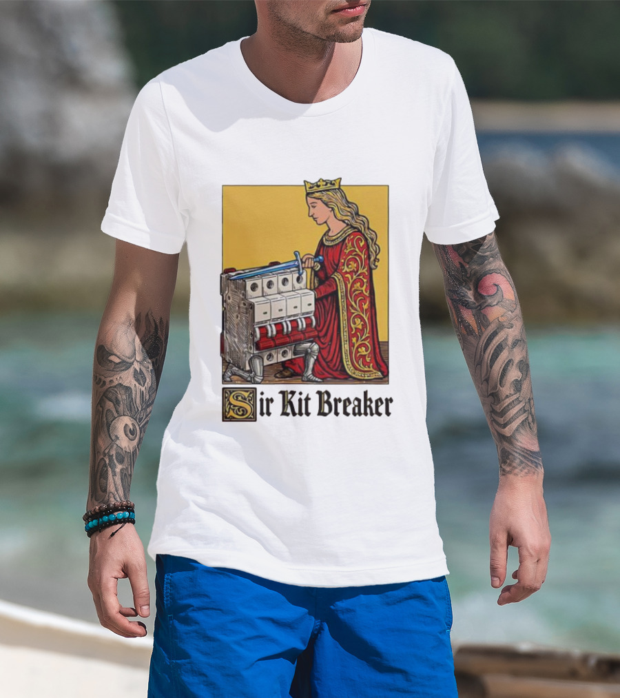 Sir Kit Breaker Queen Of Swords Knight Tarot Crown T-Shirt