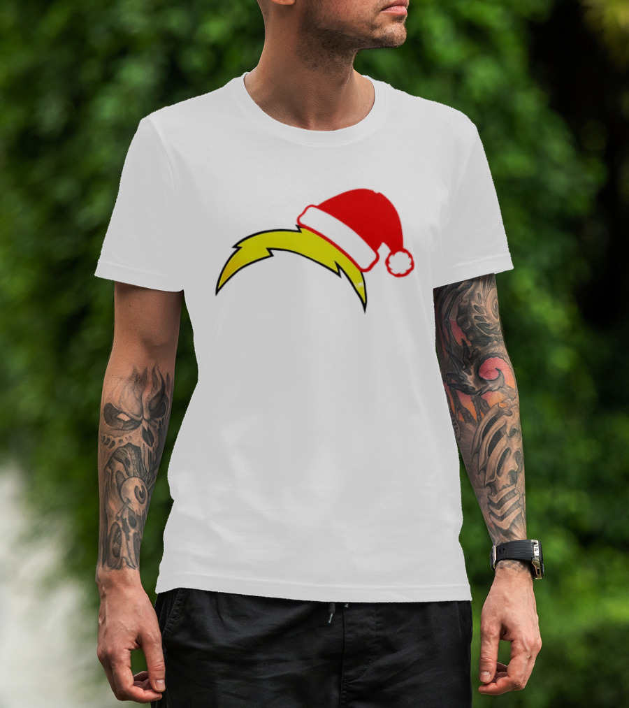 Los Angeles Chargers NFL Santa Hat Bolt T-Shirt