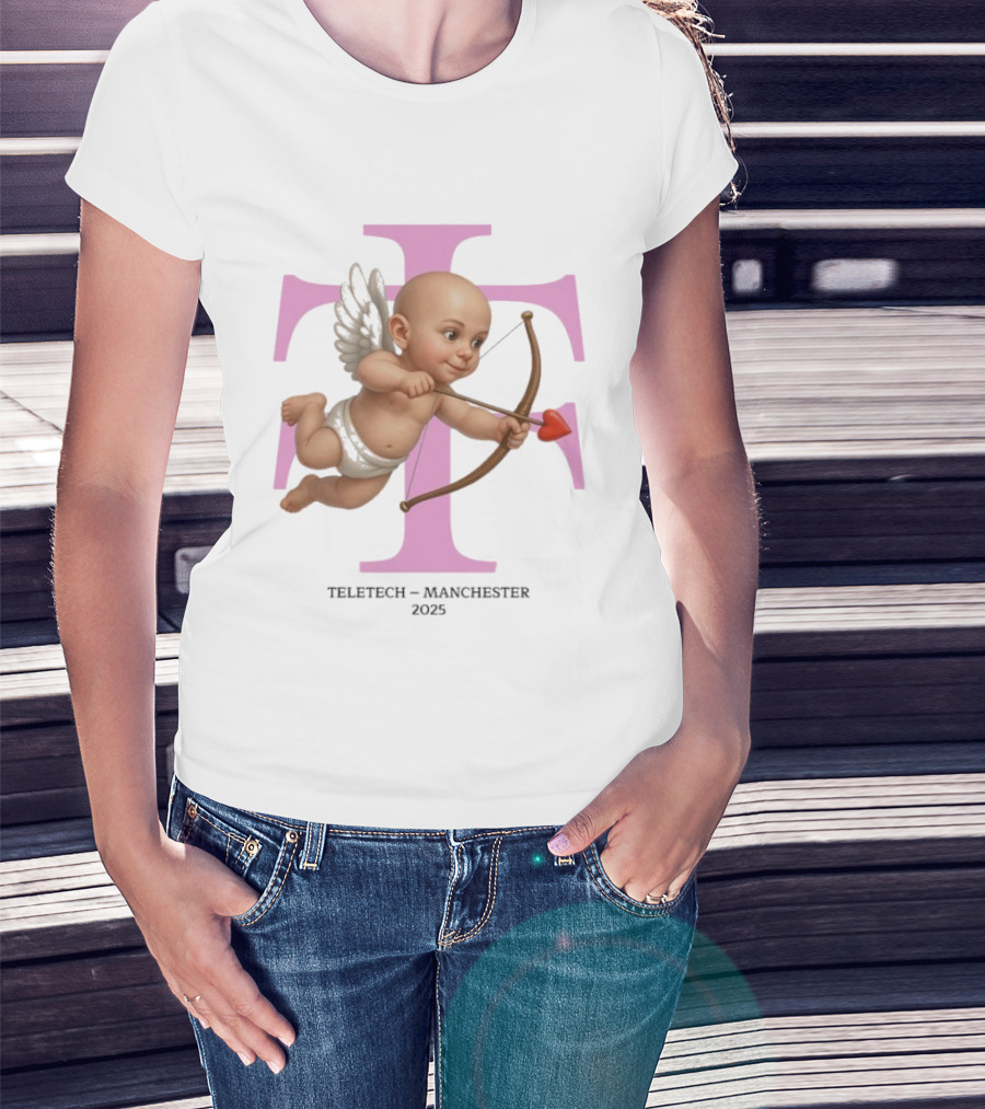 Teletech Manchester 2025 Cupid With Heart Bow And Arrow T-Shirt
