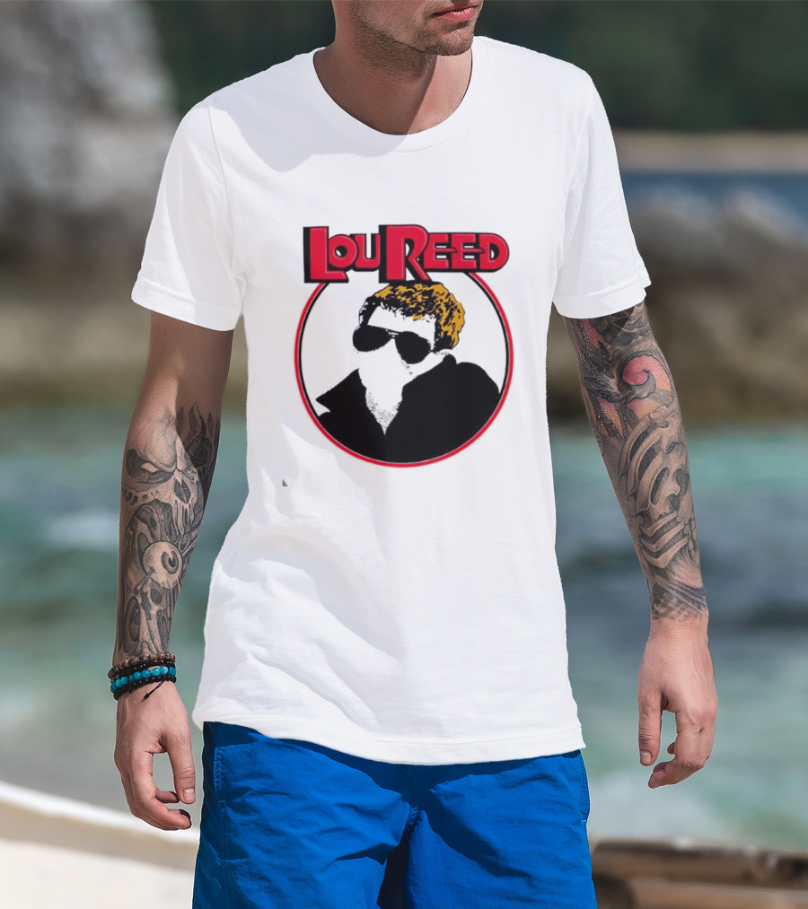 Lou Reed Sally Can’t Dance Circle Portrait T-Shirt