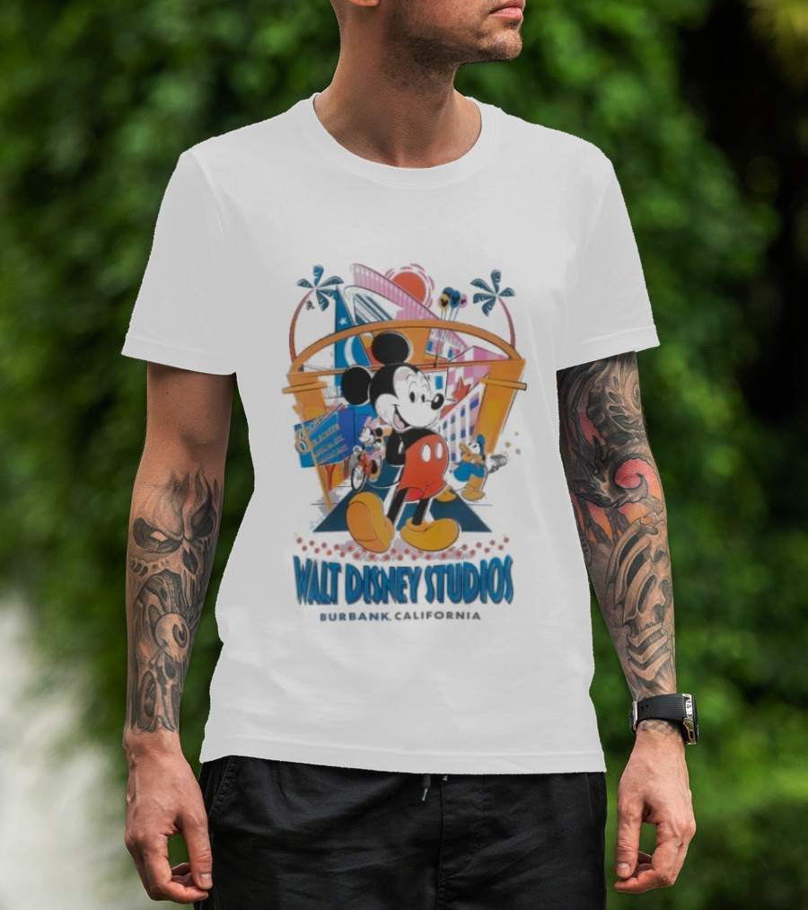 Mickey Mouse And Friends Walt Disney Studios Burbank California Retro Animation Style T-Shirt