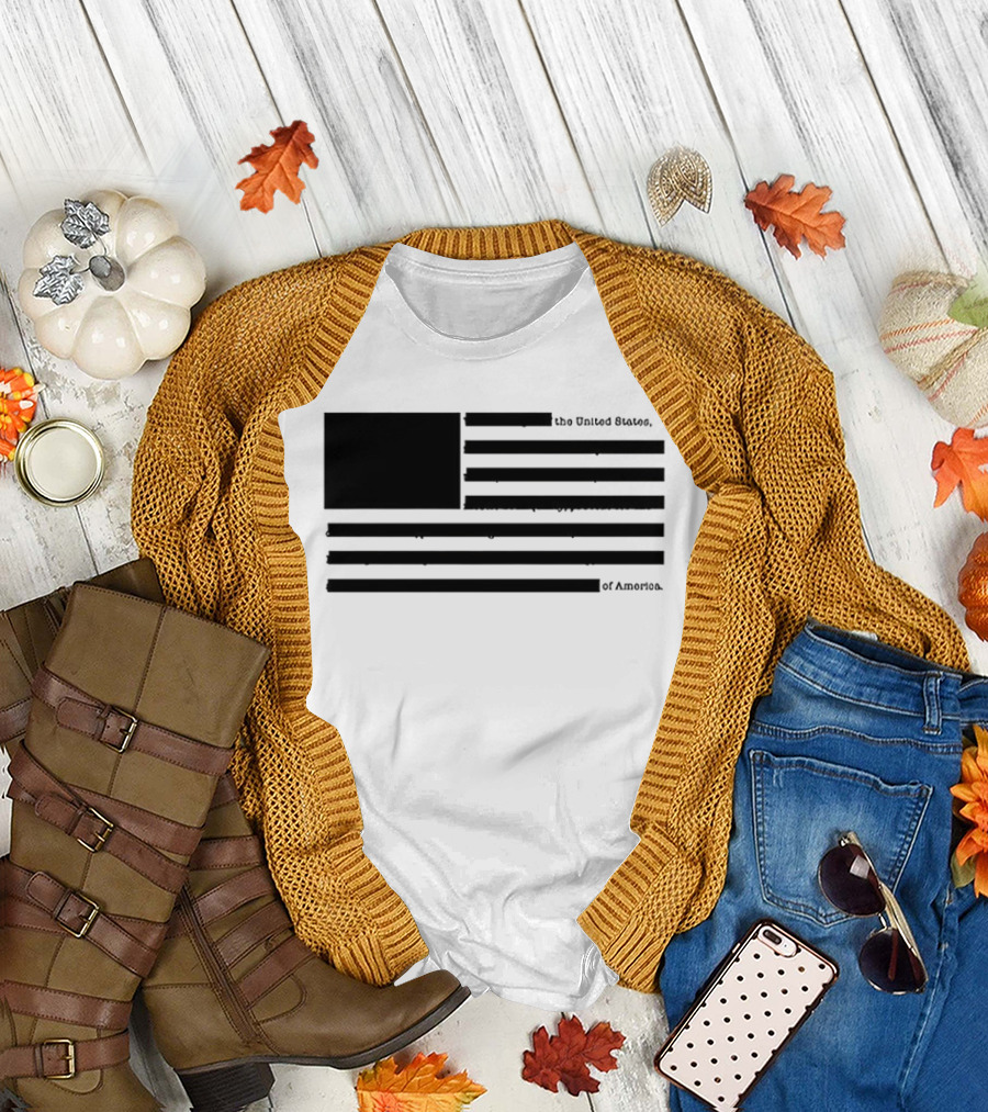 The United States of America Black Flag Without Star Symbol T-Shirt