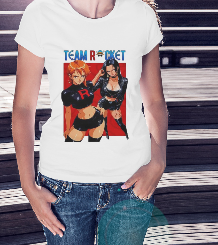 Team Rocket Nami Nico Robin Anime Crossover T-Shirt