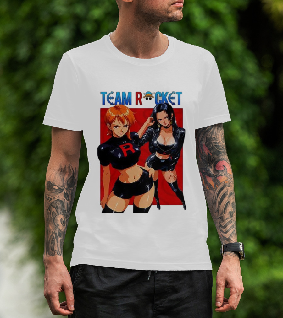Team Rocket Nami Nico Robin Anime Crossover T-Shirt