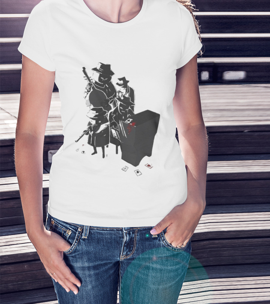 Project Soundpage Midnight Music Jazz Band Noir Aesthetic T-Shirt