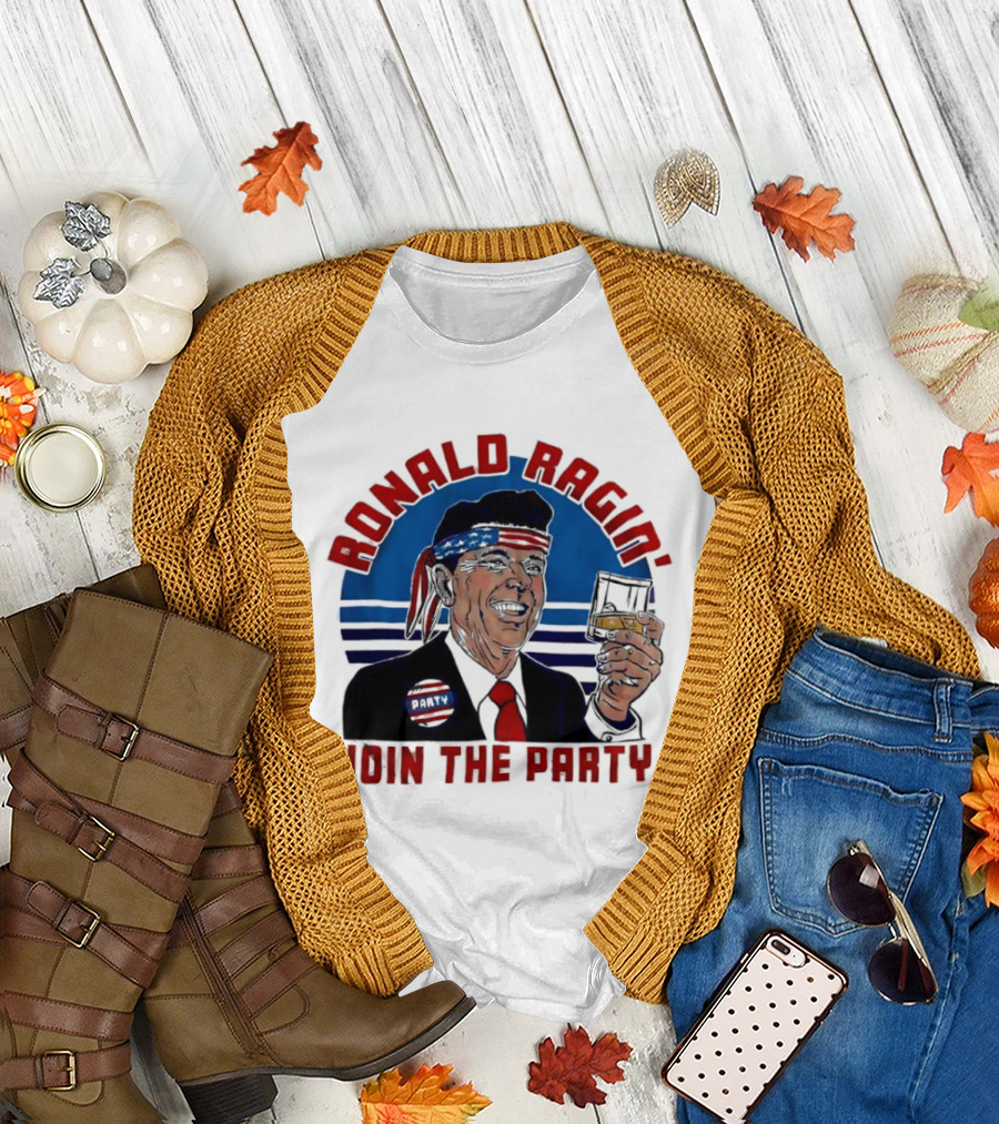 Ronald Ragin Join The Party President Retro Headband T-Shirt