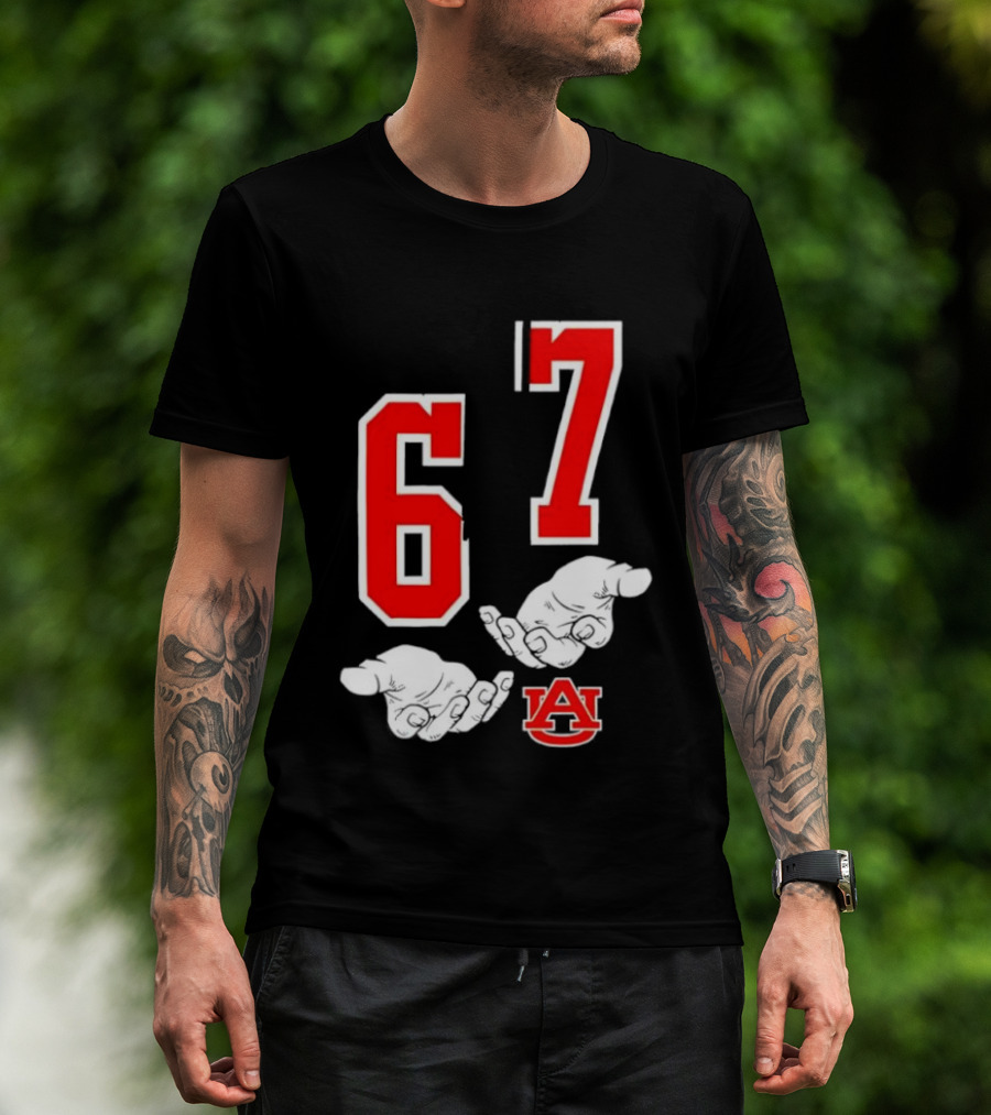 67 Auburn Basketball A Logo Red White T-Shirt