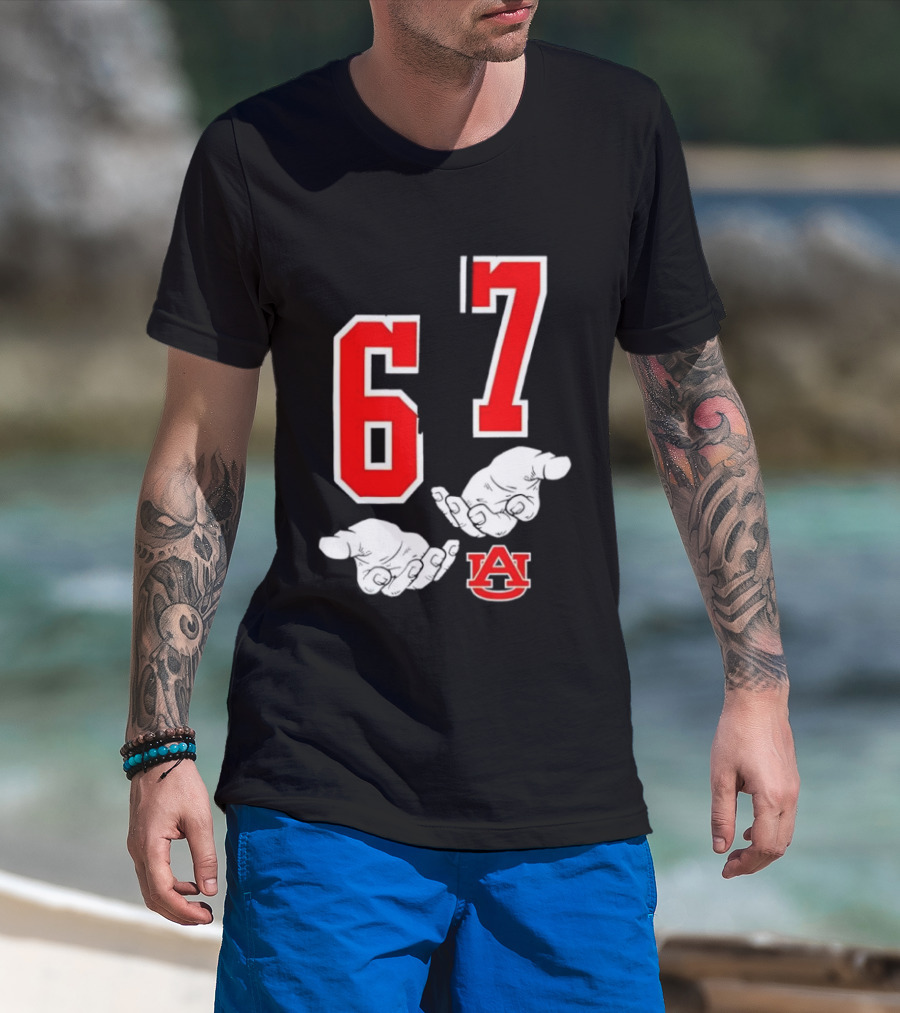 67 Auburn Basketball A Logo Red White T-Shirt