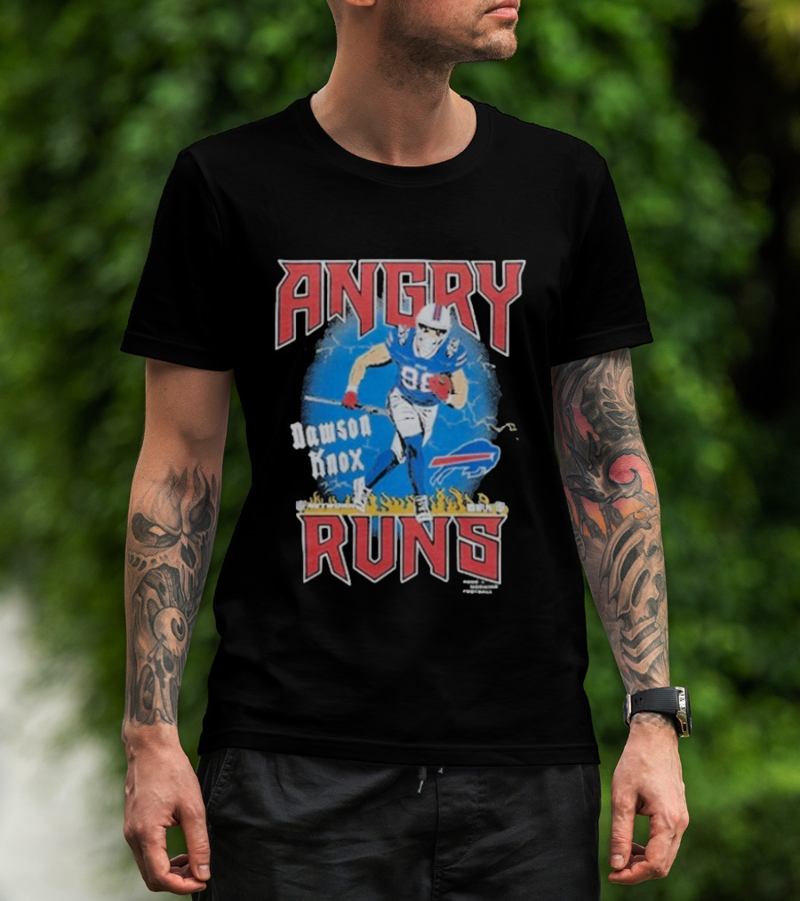 Buffalo Bills Angry Runs Dawson Knox NFL Network Good Morning Football T-Shirt