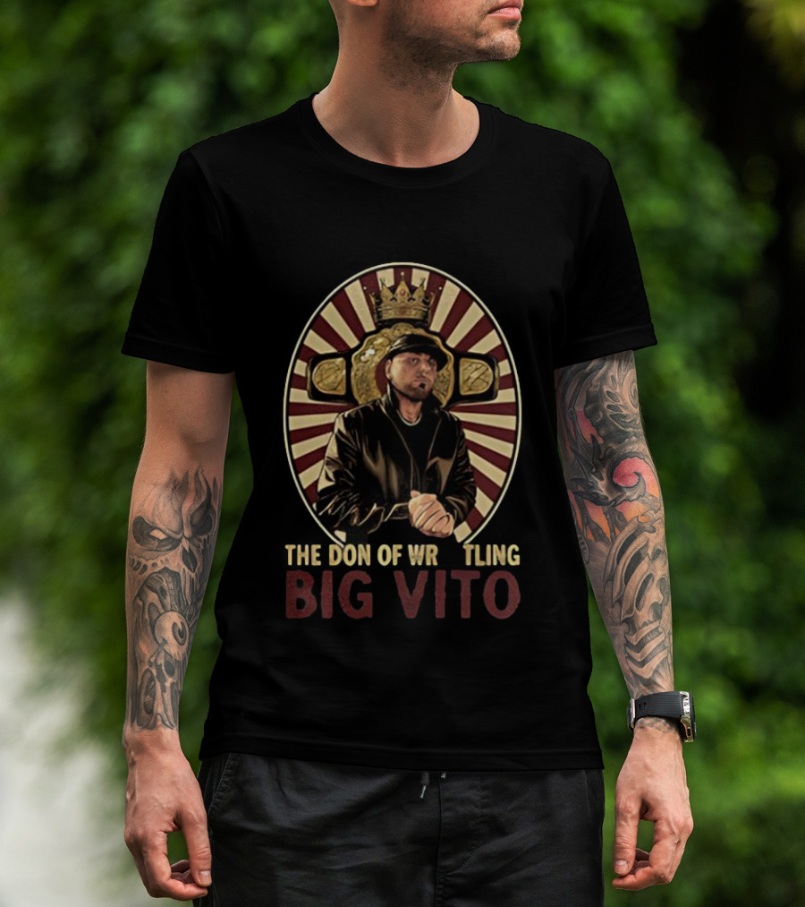 Big Vito The Don Of Wrestling Hardcore Champ Vintage WWE Crown Belt T-Shirt