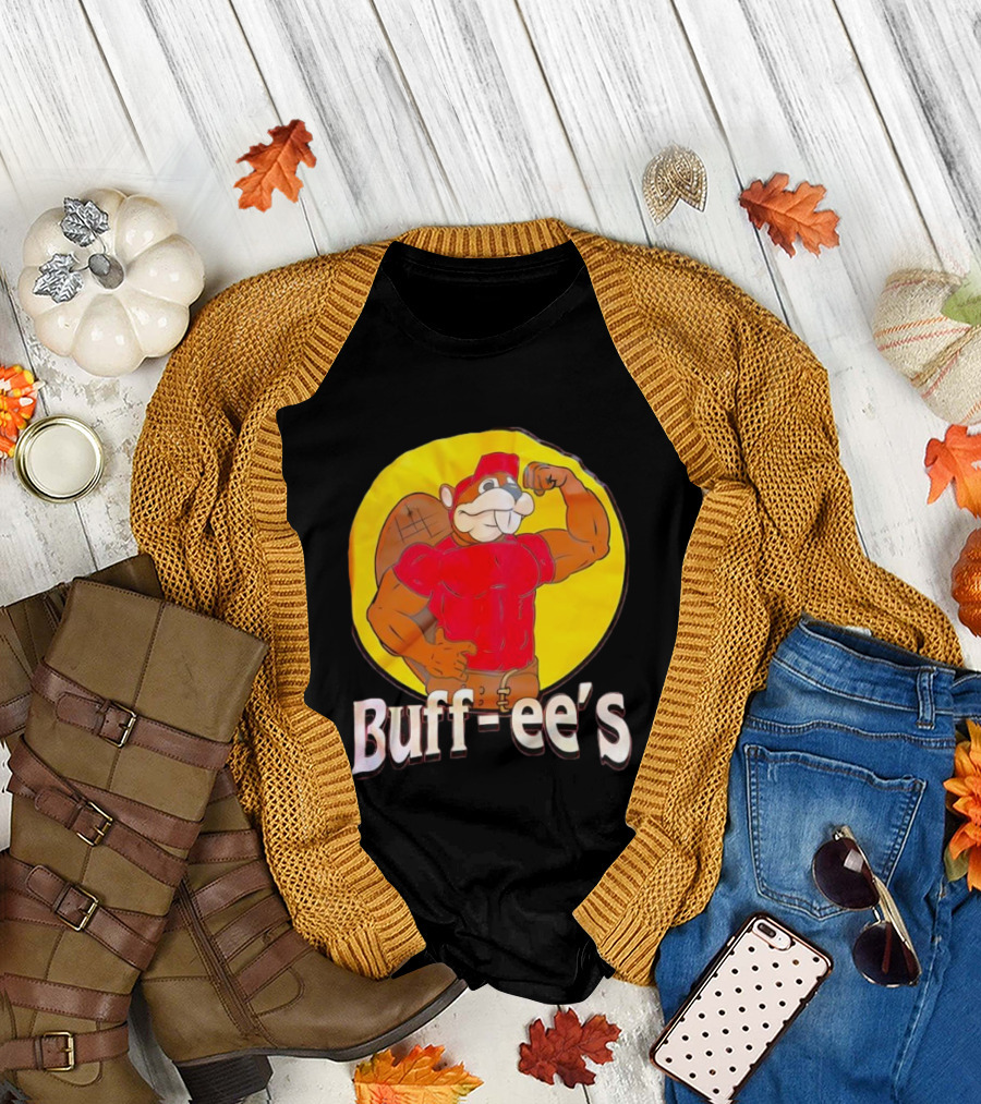 Buff ee's Gym Muscular Beaver Flexing Muscles T-Shirt