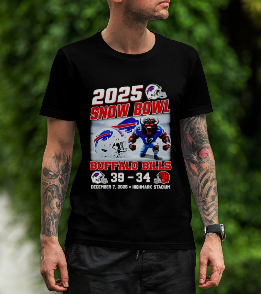 2025 Snow Bowl Buffalo Bills 39 34 Highlights Winnaar T-Shirt