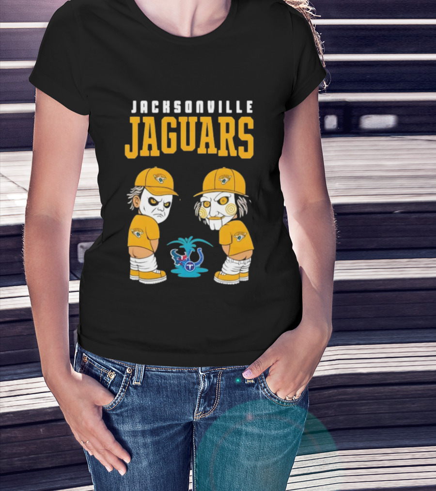 Jacksonville Jaguars Michael Myers Billy The Puppet Tennessee Titans Rivalry T-Shirt