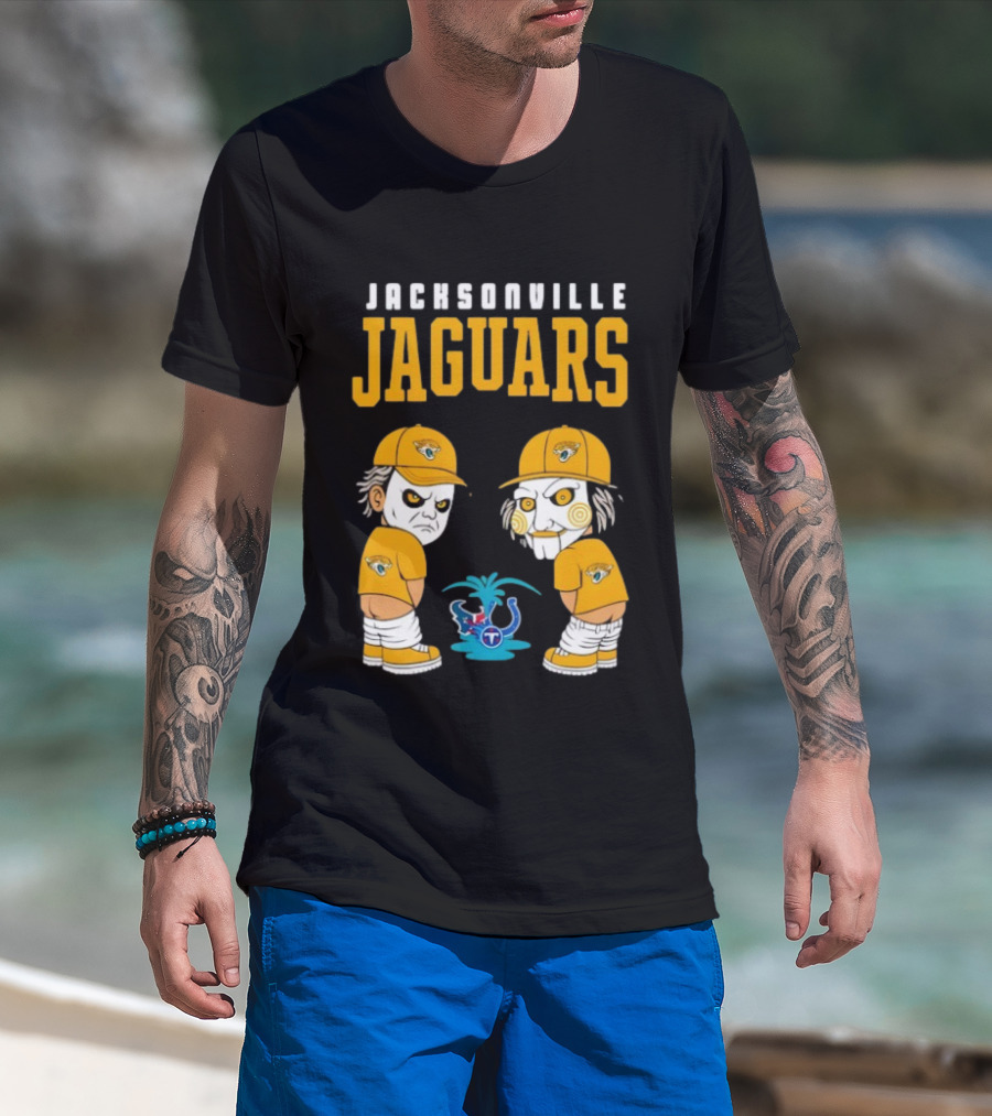 Jacksonville Jaguars Michael Myers Billy The Puppet Tennessee Titans Rivalry T-Shirt