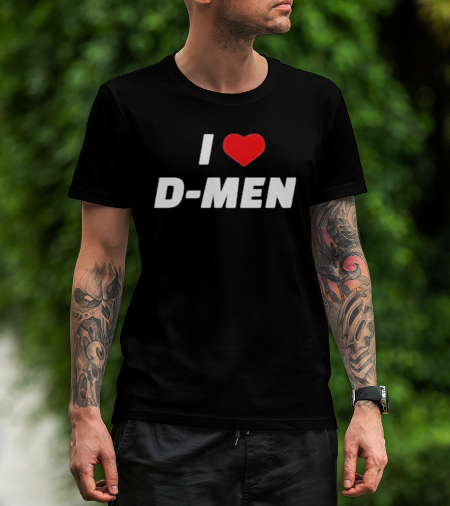 I Love D Men Heart T-Shirt