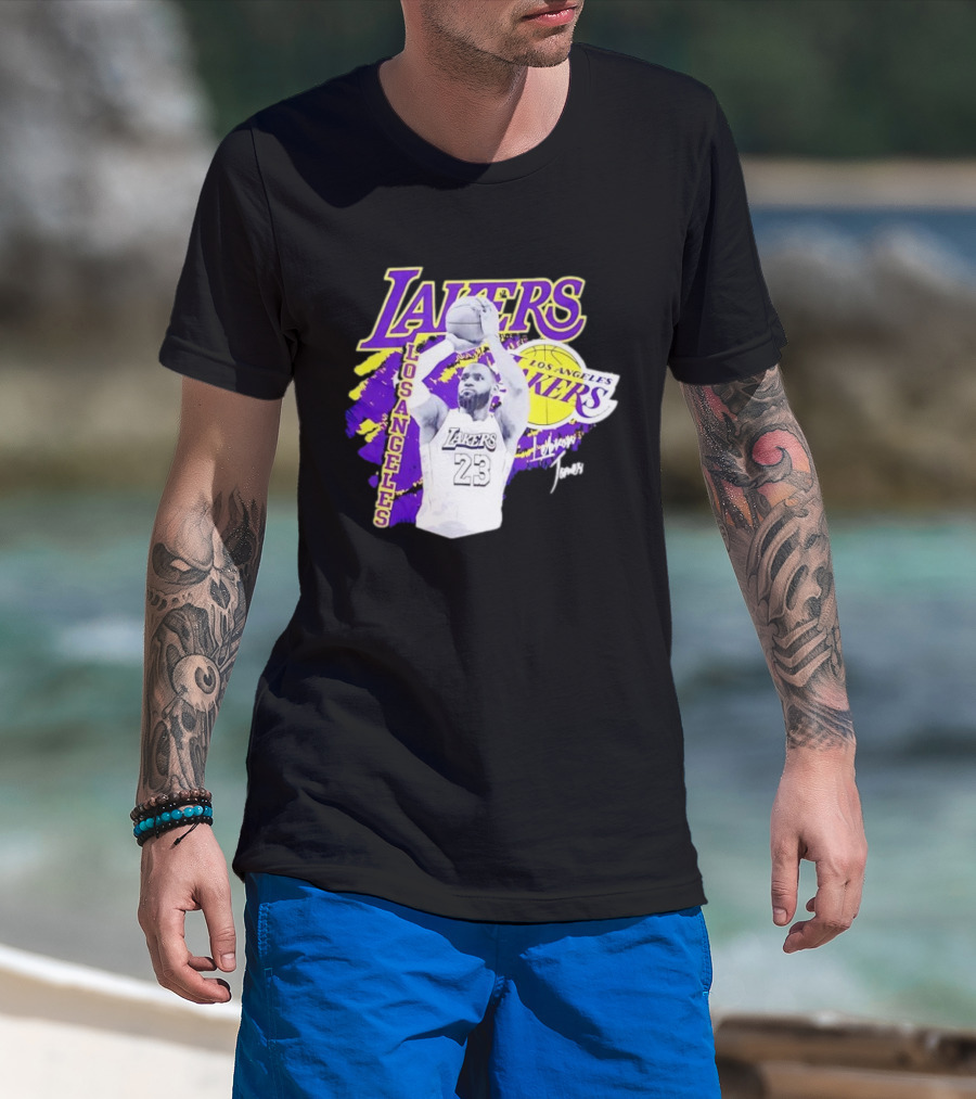 Los Angeles Lakers LeBron James 23 Basketball NBA Team T-Shirt