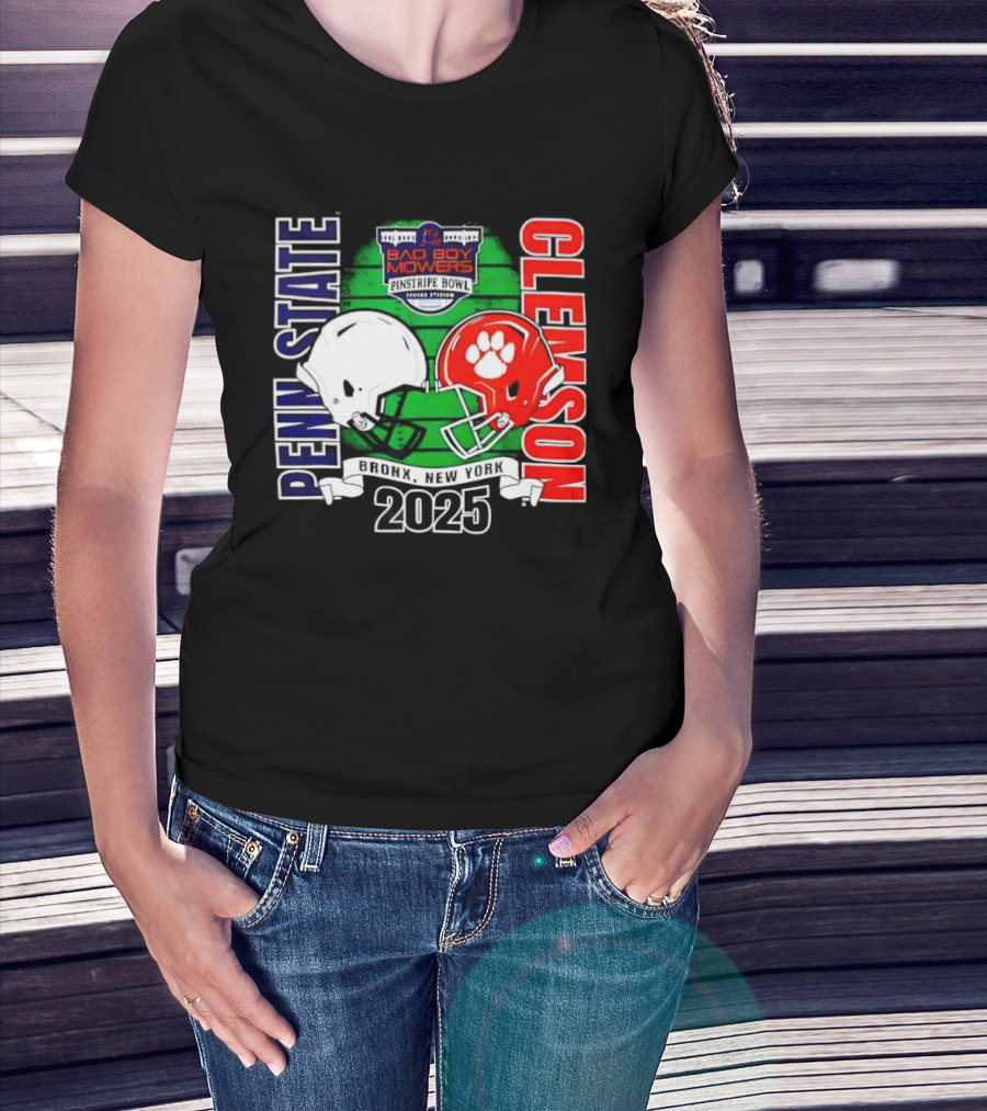 Bad Boy Mowers Pinstripe Bowl 2025 Penn State Vs Clemson Football Showdown T-Shirt