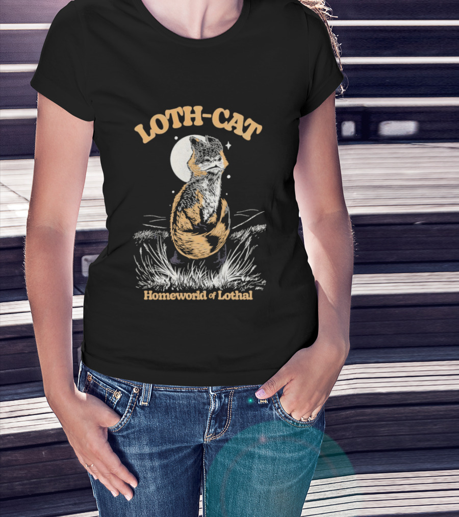 Loth Cat Homeworld Of Lothal Star Wars Feline Creature Inspired By Lothal Moon And Grass T-Shirt