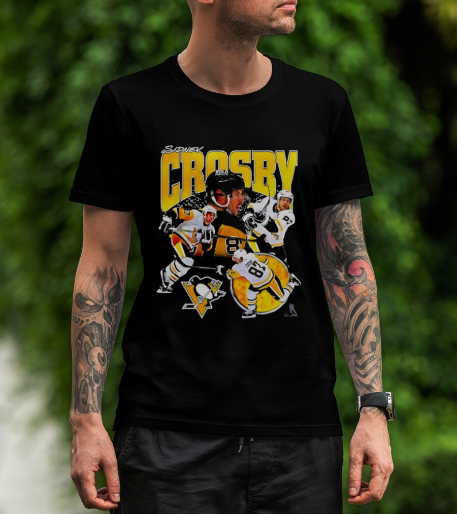 Sidney Crosby Pittsburgh Penguins Hockey Legend Collage T-Shirt