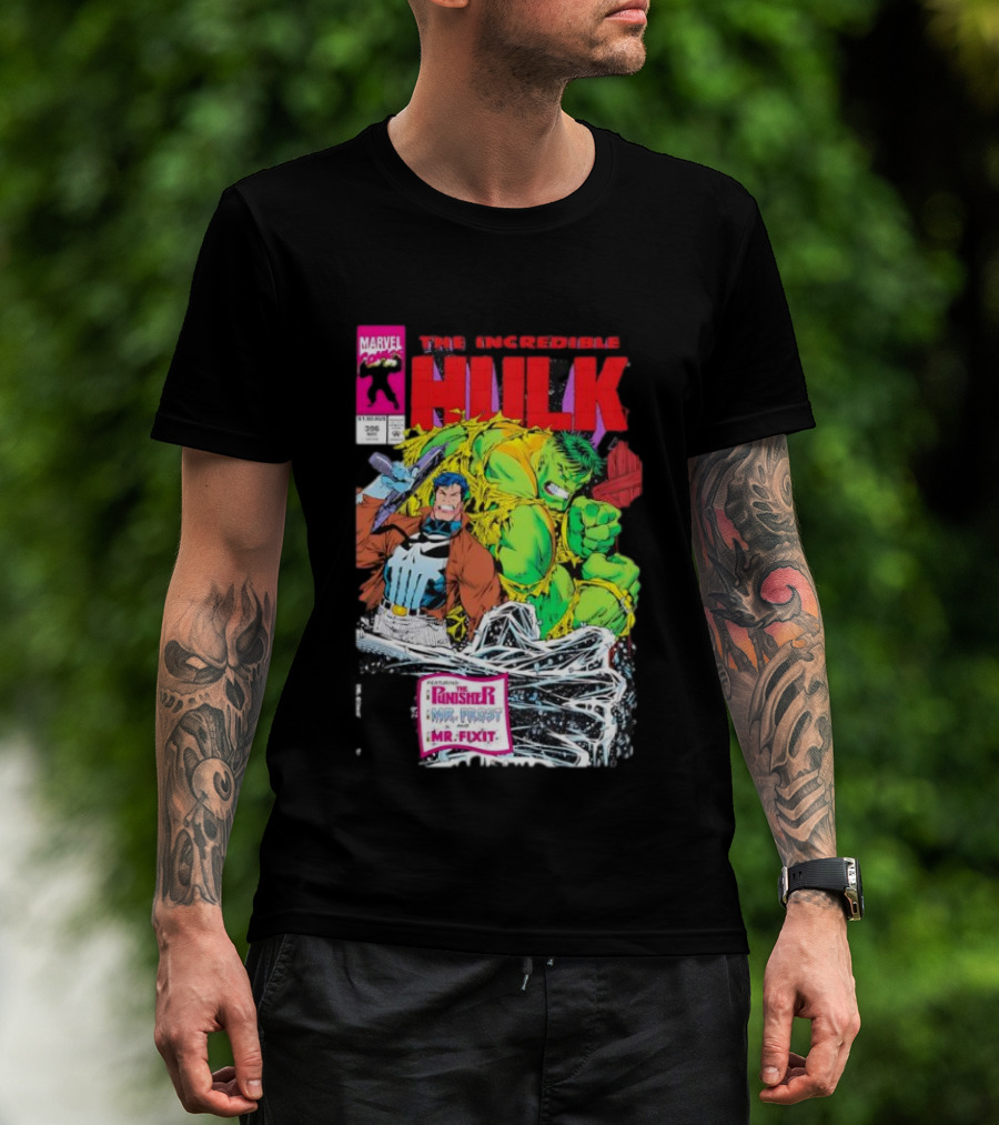 The Incredible Hulk Issue #396 Featuring The Punisher Mr. Fixit Mr. Frost Marvel Comics T-Shirt