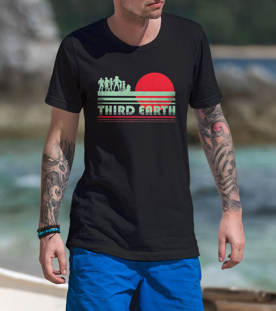 Third Earth Retro Fantasy Sunset Iconic Group T-Shirt