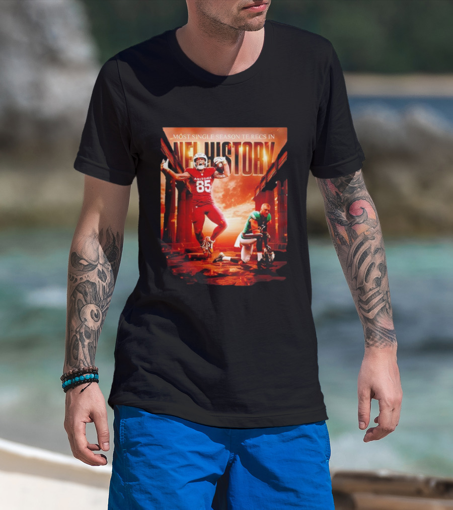 Trey McBride Arizona 85 Most Single Season TE Recs In NFL History T-Shirt