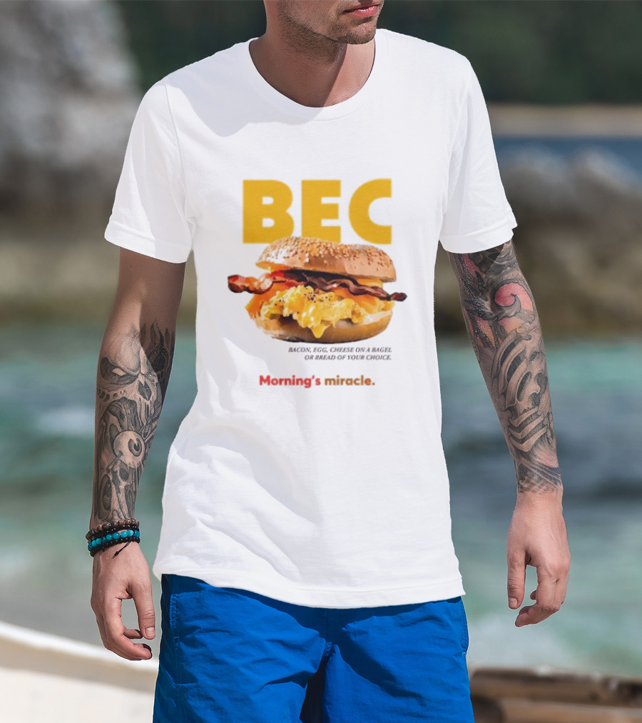 BEC Bacon Egg Cheese Choice Bagel Bread T-Shirt