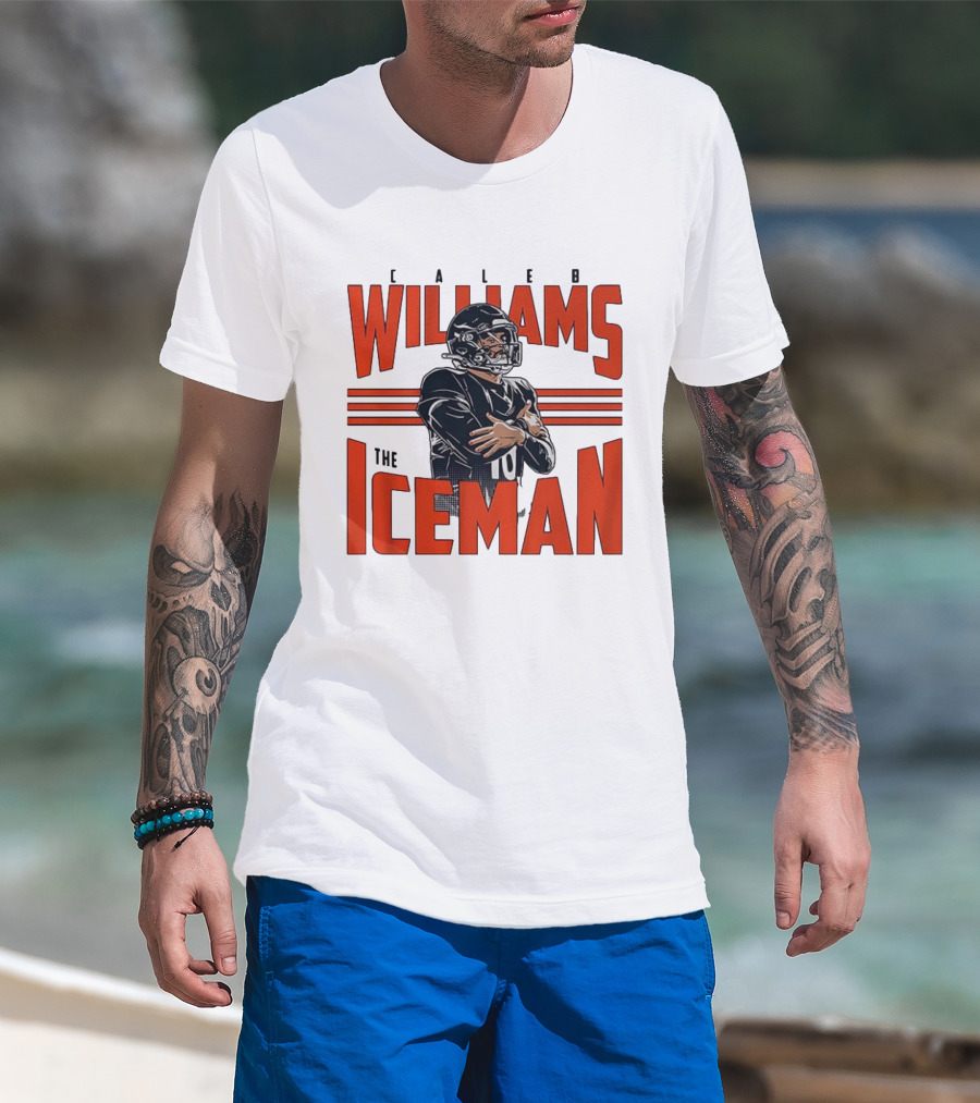 Caleb Williams The Iceman Celebration Number 10 Football Sportswear T-Shirt