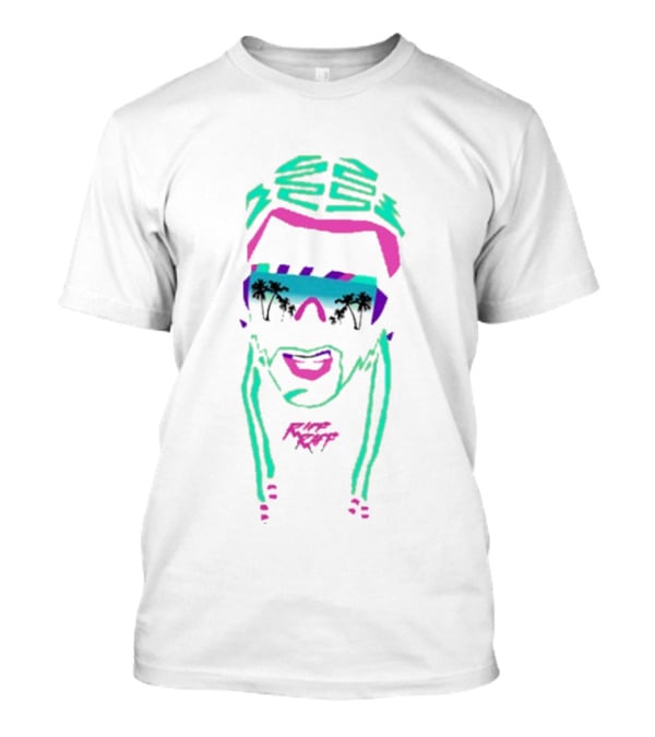 Dale Dan Tony Aquaberry Icōn Neon Sunglasses Tropical Vibes Retro 80s T-Shirt