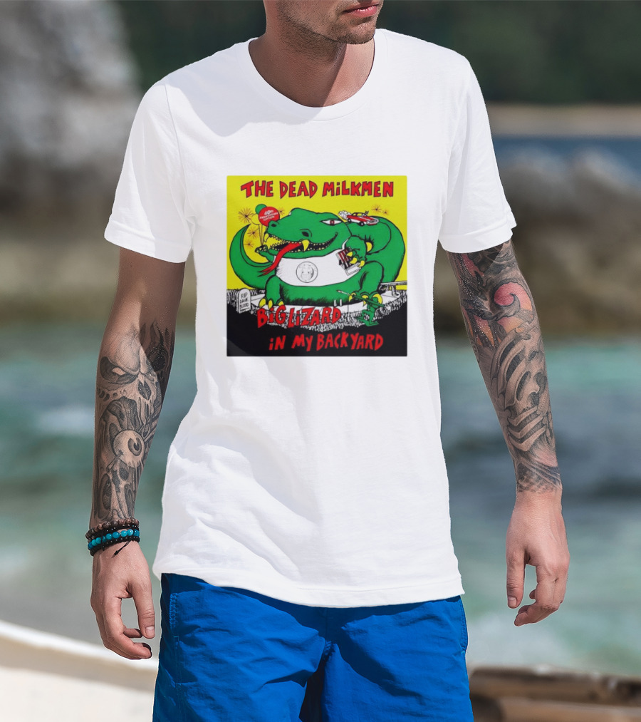 The Dead Milkmen Big Lizard In My Backyard 40th Anniversary Retro Album T-Shirt