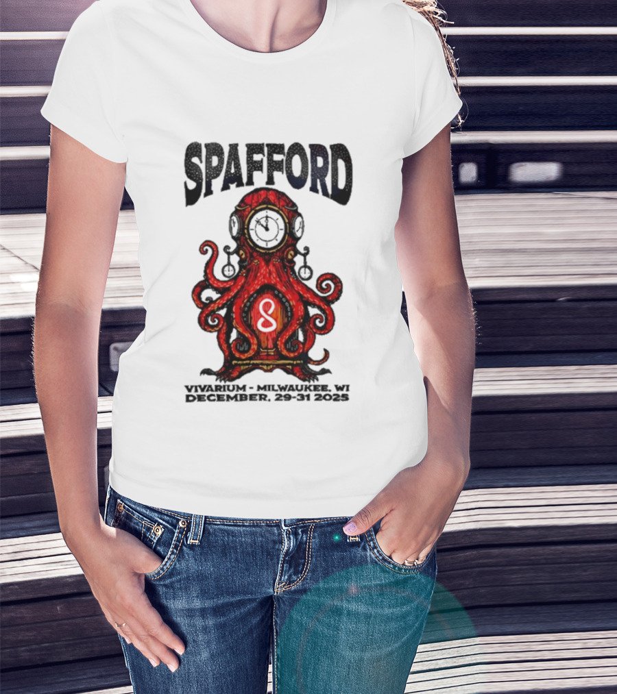 Spafford Dec 29 31 2025 Vivarium Milwaukee WI Red Octopus Anchor T-Shirt