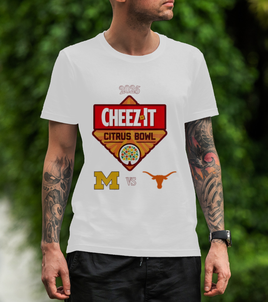 2025 Cheez It Citrus Bowl Texas Longhorns Vs Michigan Wolverines T-Shirt