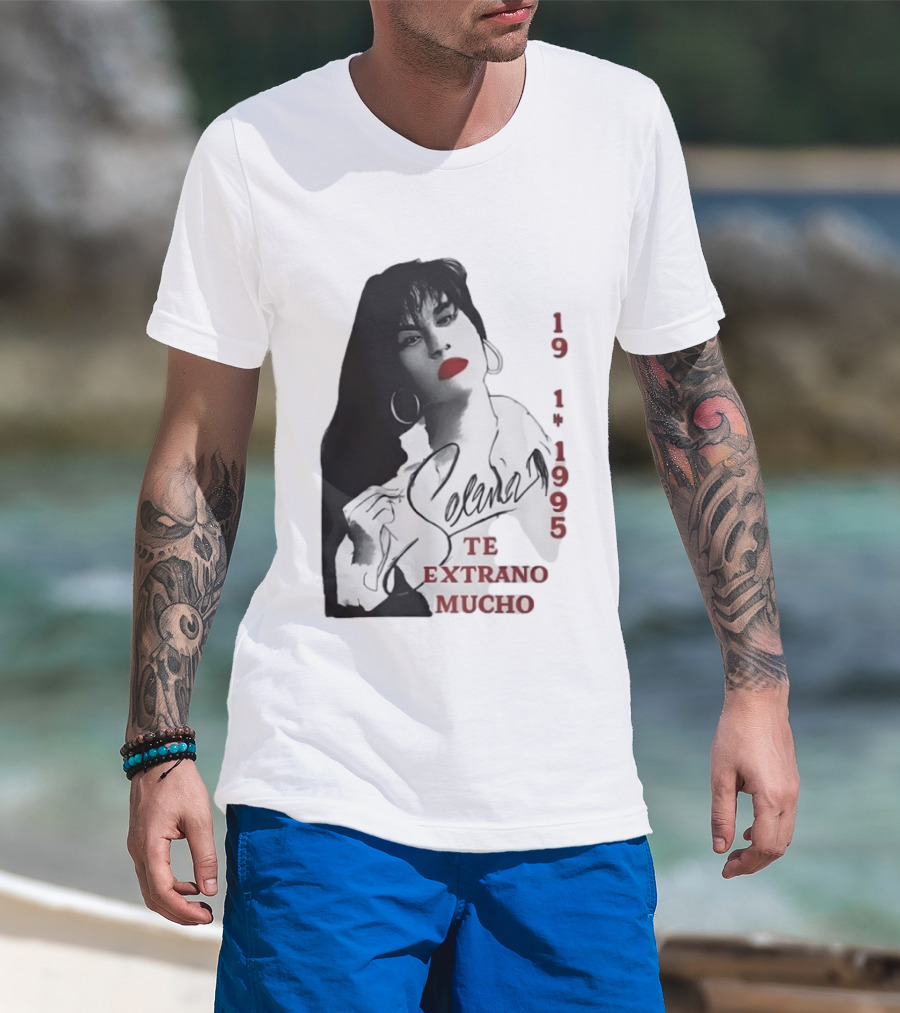 Selena Quintanilla 1971 1995 Te Extraño Mucho Black And White Elegance T-Shirt