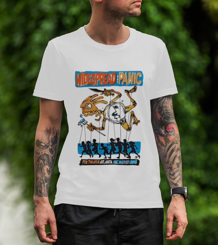 Widespread Panic Fox Theatre Atlanta Dec 29 31 Puppet Skeleton T-Shirt