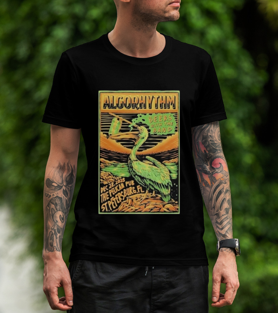Algorhythm Beers With The Band Dec 28 2025 The Pelican Pub St. Petersburg FL T-Shirt