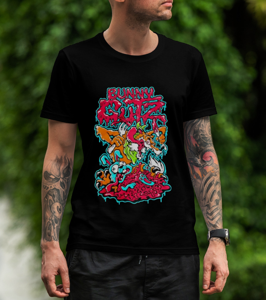 Bunny Gutz Killer Acid Cartoon Dripping Vivid T-Shirt