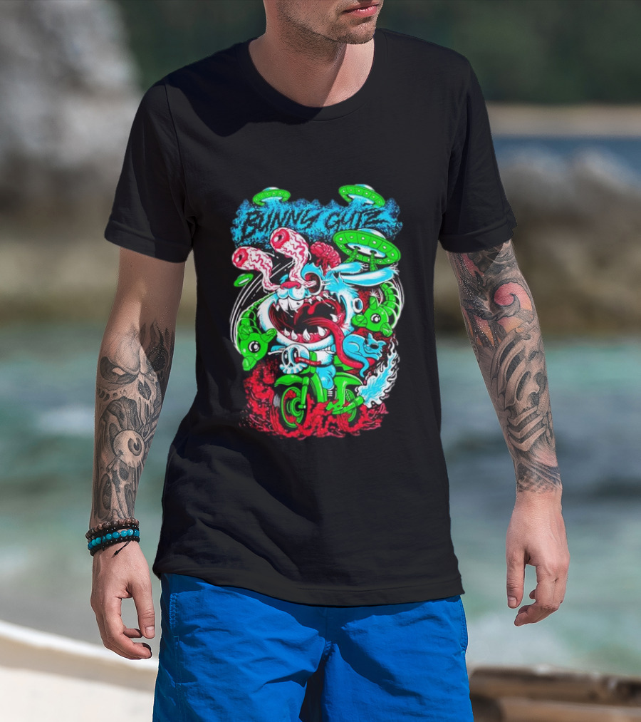 Bunny Gutz Ride Or Die Alien Motocross Adventure T-Shirt