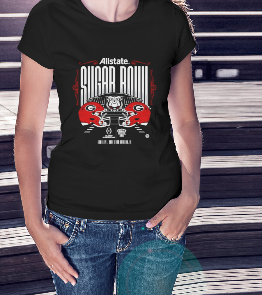 Allstate Sugar Bowl January 1 2008 New Orleans Georgia Bulldogs Football T-Shirt